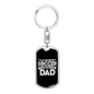 Soccer Dad v2 - Luxury Dog Tag Keychain