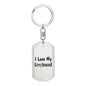 Love My Greyhound - Luxury Dog Tag Keychain