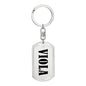 Viola v01 - Luxury Dog Tag Keychain