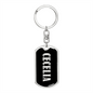 Cecelia v02 - Luxury Dog Tag Keychain