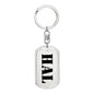 Hal - Luxury Dog Tag Keychain