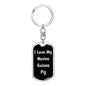 Love My Merino Guinea Pig v2 - Luxury Dog Tag Keychain
