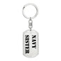 Navy Sister - Luxury Dog Tag Keychain