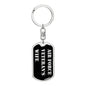 Air Force Veteran's Wife v2 - Luxury Dog Tag Keychain