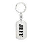 Jeff - Luxury Dog Tag Keychain