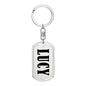 Lucy v01 - Luxury Dog Tag Keychain