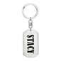 Stacy v01 - Luxury Dog Tag Keychain