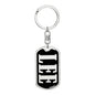 Lee v02 - Luxury Dog Tag Keychain