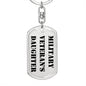 Military Veteran's Daughter - Luxury Dog Tag Keychain
