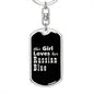 Russian Blue v2 - Luxury Dog Tag Keychain