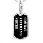 Combat Veteran's Sister v2 - Luxury Dog Tag Keychain