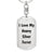 Love My Heavy Silver Ferret - Luxury Dog Tag Keychain