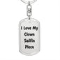 Love My Clown Sailfin Pleco - Luxury Dog Tag Keychain