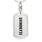Antoinette v01 - Luxury Dog Tag Keychain