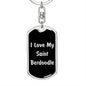 Love My Saint Berdoodle v5 - Luxury Dog Tag Keychain