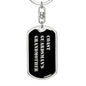 Coast Guardsman's Grandmother v2 - Luxury Dog Tag Keychain