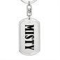 Misty v01 - Luxury Dog Tag Keychain