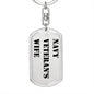 Navy Veteran's Wife - Luxury Dog Tag Keychain