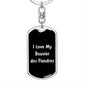 Love My Bouvier des Flandres v5 - Luxury Dog Tag Keychain