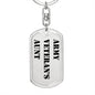 Army Veteran's Aunt - Luxury Dog Tag Keychain
