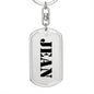 Jean - Luxury Dog Tag Keychain