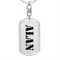 Alan - Luxury Dog Tag Keychain