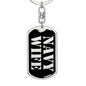 Navy Wife v2 - Luxury Dog Tag Keychain
