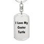 Love My Cooter Turtle - Luxury Dog Tag Keychain
