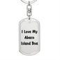 Love My Abaco Island Boa - Luxury Dog Tag Keychain