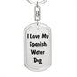 Love My Spanish Water Dog v4 - Luxury Dog Tag Keychain