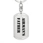 Airman's Father - Luxury Dog Tag Keychain