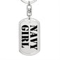 Navy Girl - Luxury Dog Tag Keychain