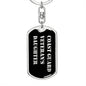 Coast Guard Veteran's Daughter v2 - Luxury Dog Tag Keychain