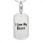 Love My Boxer - Luxury Dog Tag Keychain