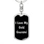 Love My Gold Gourami v2 - Luxury Dog Tag Keychain