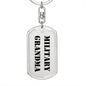 Military Grandma - Luxury Dog Tag Keychain