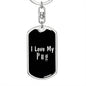 Love My Pug v2 - Luxury Dog Tag Keychain