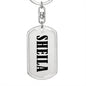 Sheila v01 - Luxury Dog Tag Keychain
