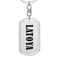 Latoya v01 - Luxury Dog Tag Keychain