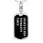 Coast Guard Veteran's Niece v2 - Luxury Dog Tag Keychain