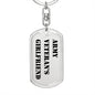 Army Veteran's Girlfriend - Luxury Dog Tag Keychain