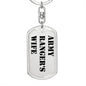 Army Ranger's Wife - Luxury Dog Tag Keychain