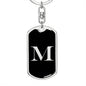 Initial M v2a - Luxury Dog Tag Keychain