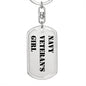 Navy Veteran's Girl - Luxury Dog Tag Keychain