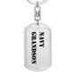 Navy Grandson - Luxury Dog Tag Keychain