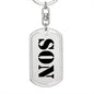Son - Luxury Dog Tag Keychain