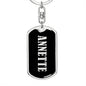 Annette v02 - Luxury Dog Tag Keychain