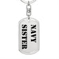 Navy Sister - Luxury Dog Tag Keychain
