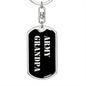 Army Grandpa v2 - Luxury Dog Tag Keychain