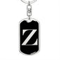 Initial Z v2a - Luxury Dog Tag Keychain